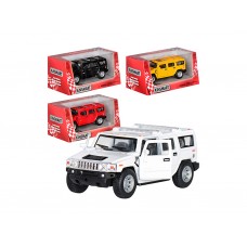 Машинка инерционная металлическая Hummer H2 SUV 2008, 12,5 см, открываются двери, Kinsmart KT5337W