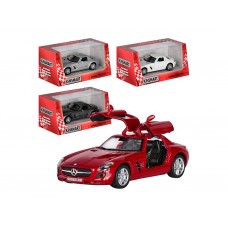 Машинка інерційна металева Mercedes-Benz SLS, 16 см, відкриваються двері, Kinsmart KT5349W