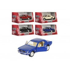 Машинка инерционная металлическая Ford Mustang 1964, KT5351W, 12,5 см, открываются двери, Kinsmart