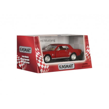 Машинка інерційна металева Ford Mustang 1964, KT5351W, 12,5 см, відчиняються двері, Kinsmart Машинка інерційна металева Ford Mustang 1964, KT5351W, 12,5 см, відчиняються двері, Kinsmart