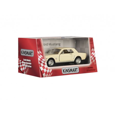 Машинка інерційна металева Ford Mustang 1964, KT5351W, 12,5 см, відчиняються двері, Kinsmart Машинка інерційна металева Ford Mustang 1964, KT5351W, 12,5 см, відчиняються двері, Kinsmart