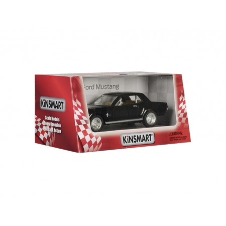 Машинка інерційна металева Ford Mustang 1964, KT5351W, 12,5 см, відчиняються двері, Kinsmart Машинка інерційна металева Ford Mustang 1964, KT5351W, 12,5 см, відчиняються двері, Kinsmart