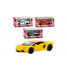 Машинка инерционная металлическая Lamborghini Aventador LP 700-4, 12 см, открываются двери, Kinsmart KT5355W