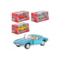 Машинка инерционная металлическая Corvette Sting Ray, 12 см, открываются двери, Kinsmart KT5358W