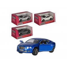 Машинка инерционная металлическая Bentley Continental GT Speed, 125 см, открываются двери, Kinsmart KT5369W