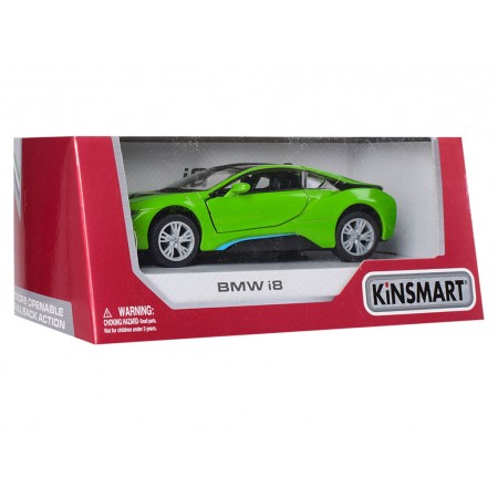 Машинка металлическая инерционная BMW i8 Kinsmart KT 5379 WA