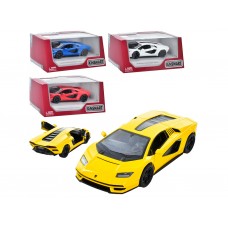 Машинка инерционная металлическая Lamborghini KT5437W, 12 см, открываются двери, Kinsmart