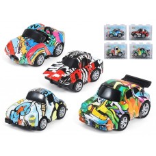 Инерционная машинка Alloy Model, 6,6 см, в пластиковом блоке, 4 вида (цена за 1шт) LT517050