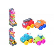 Набор машинок PL2812-OTB, мягкие, 6,5 см, 4 шт, Infunbebe