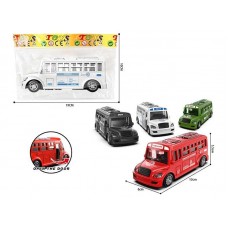 Инерционный автобус BabyToys 1323-17 A, 13 см, резиновые шины