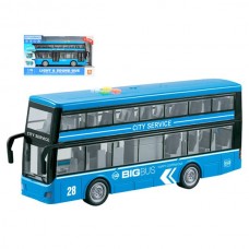 Автобус WY912B інерц, 28,5см, 1:16, двоповерховий, звук, світло, гумові колеса, на бат(табл), в кор-ці, 32-18,5-11,5см