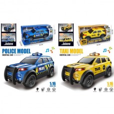 Джип JS210CD інерційна, 1:16, 27см, звук, світло, гумові колеса, 2 види(таксі, поліція), на бат(табл), 30-15,5-12,5см