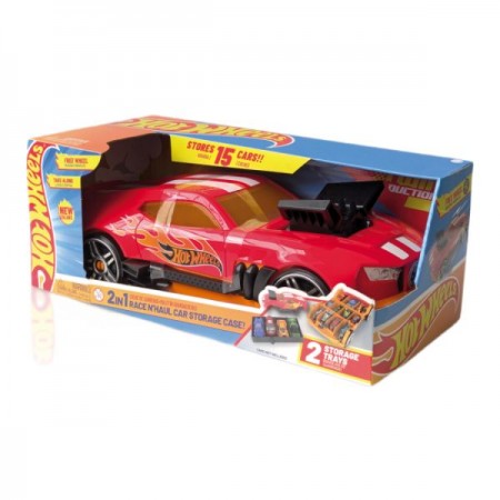 Гоночний автомобіль-гараж 2 в 1 (червоний) Hot Wheels Розмір пакунку    15 x 35 x 18 см