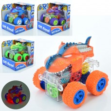 Инерционная машинка BabyToys динозавр 4х4 со светом