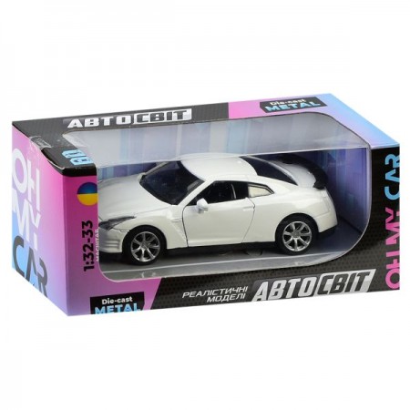 Машина AS-2302 АвтоСвіт, 1:32-33, метал, інерція, 12,5см, відчиняються двері, гумові колеса, мікс кольорів, в коробці, 16,5-7-7см