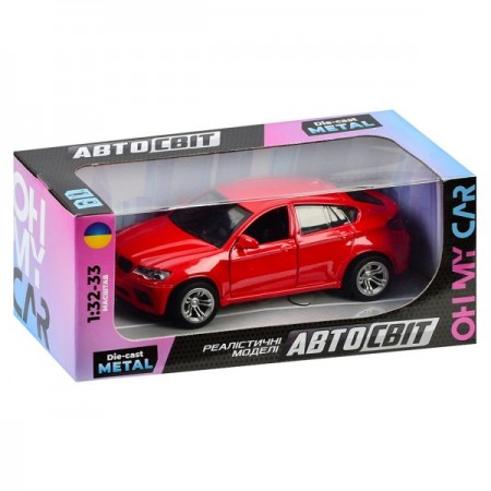 Машина AS-2312 АвтоСвіт, 1:32-33, металл, инерция, 12,5см, откріваются двери, резиновіе колеса, микс цветов, в коробке, 16,5-7-7см