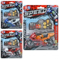 Инерционный мотоцикл игрушечный BabyToys 8768-4, 13 см, микс цветов Инерционный мотоцикл игрушечный BabyToys 8768-4, 13 см, микс цветов
