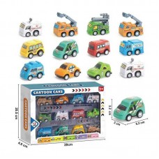 Набор машинок BabyToys 265-13 B с инерционным ходом, 12 штук