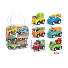 Набор машинок инерционных BabyToys 265-2, 6 штук в сумке