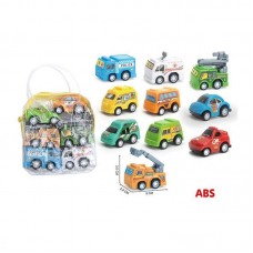 Набор машинок BabyToys 265-8 инерционные 6 шт в сумке