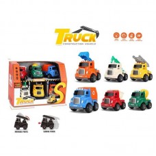 Набор спецтехники BabyToys JS 73, 6 машин инерционных, средний размер