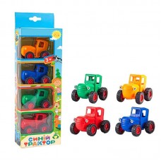 Трактор инерционный BabyToys 49486 синий пластиковый Трактор инерционный BabyToys 49486 синий пластиковый