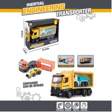Инерционный трейлер BabyToys G 711 с открывающимся контейнером Инерционный трейлер BabyToys G 711 с открывающимся контейнером