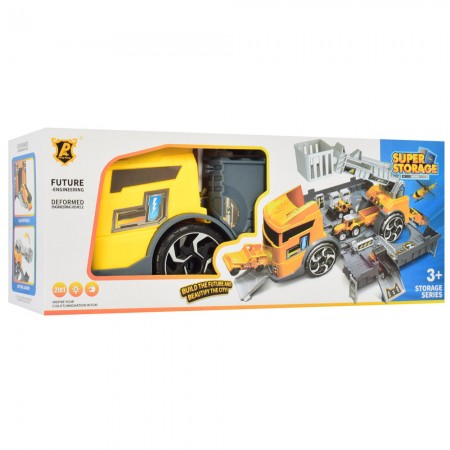 Трейлер-гараж BabyToys P905-A с двумя машинками, инерционный