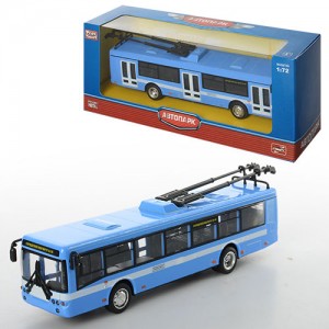 Троллейбус 6407B металл,  инерционный, 16х4,5х3,5 см