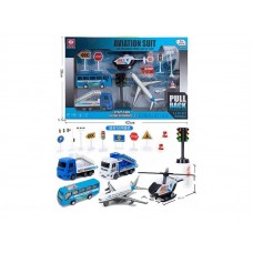 Самолет инерционный BabyToys 399-654 D с набором машин Самолет инерционный BabyToys 399-654 D с набором машин