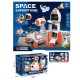 Набор космосу 551-1 марсохід, електричний шурупокрут, ракета, 2 фігурки космонавтів, 2 види міні-транспорту, підсвічування, в коробці
