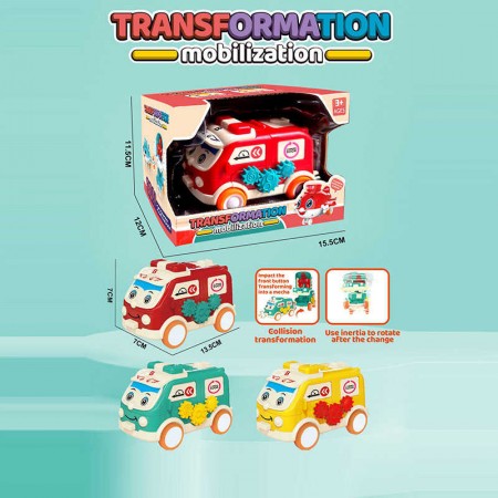 Машина-трансформер BabyToys 8606 пластиковая 3 цвета