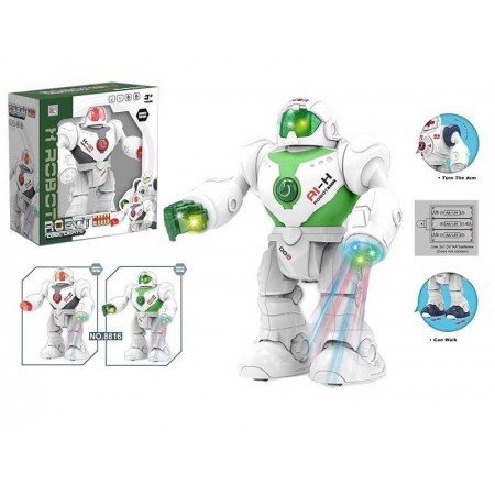 Робот игрушка 8816 с музыкой и светом, ходит и машет руками