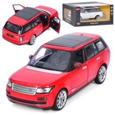 Джип 56300 Land rover, 20см, 1:24, металевий, двері та капот відкриваються, 2 кольори, в коробці