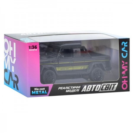 Джип AS-2964 АвтоСвіт, 1:36, метал, інерція, 12см, відчиняються двері, гумові колеса, 2види по 2 кольори, в коробці, 15,5-7-7см