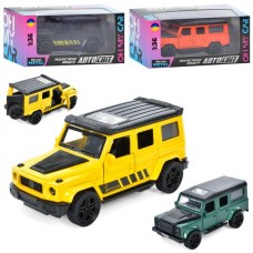 Джип AS-2970 АвтоСвіт, 1:36, метал, інерція, 12см, відчиняються двері, гумові колеса, 2види по 2 кольори, в коробці, 15,5-7-7см