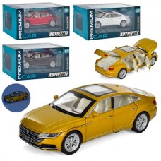Машина AP-1725 АвтоСвіт, 1:32, метал, інерційна, 16см, звук, світло, відкриваються двері/багажник/капот, гумові колеса, 4 кольори, на батарейках-таб, в коробці