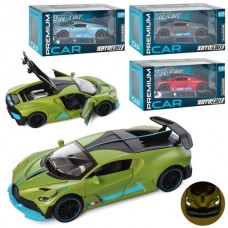 Машина AP-1748 АвтоСвіт, 1:32, метал, інерційна, 15,5см, звук, світло, відчиняються двері/багажник/капот, гумові колеса, 4 кольори, на батарейках-таблетки, в коробці