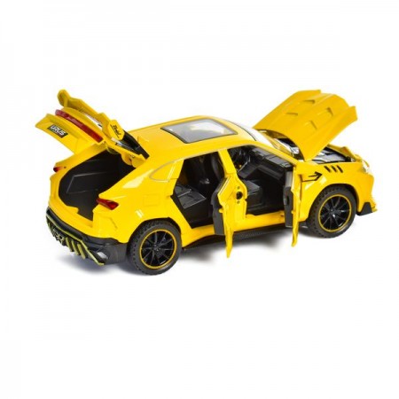 Машина AP-1754 АвтоСвіт, 1:32, метал, інерційна, 16см, звук, світло, гумові колеса, відчиняються двері / капот / багажник, на батарейках (таб), 3 кольори, в коробці