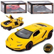 Машина AP-1841 АвтоСвіт,1:24, метал, інерц, 20,5см, відчиняються двері/капот/багажник, гумові колеса, звук, світло, 3 кольори, бат(табл), в кор-ці