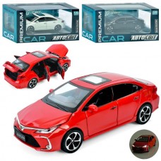 Машина AP-1852 АвтоСвіт, 1:32,метал, інерц, 15,5см, звук, світло, відчиняються двері/багажник/капот,гумові двері, на підставці, 3кольори, бат(табл), в кор-ці