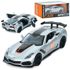 Машина AP-1924 АвтоСвіт, 1:24 2019 Corvette ZR1,метал, 19см, відкриваються двері, гумові колеса, в кор-ці