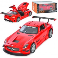 Машина AP-1934 АвтоСвіт,1:24 Mercedes-Benz SLS AMG GT3,метал,21см, відкриваються двері,гумові колеса, в кор-ці