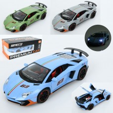 Машина AP-1990 АвтоСвіт, 1:22, метал, інерц, 20см, звук, світло, відчиняються двері/багажник, гумові колеса, 3кольори, бат табл