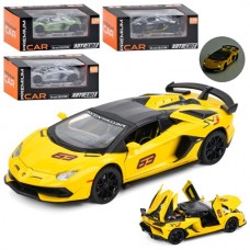 Машина AP-2052 АвтоСвіт, 1:24, метал, інерц, 21,5см, звук,світло,відчиняються двері, гумові колеса,4 кольори, бат(табл), в кор-ці