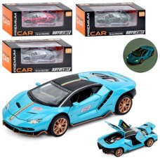 Машина AP-2054 АвтоСвіт, 1:24, метал, інерц, 21см, звук,світло,відчиняються двері, гумові колеса,4 кольори, бат(табл), в кор-ці