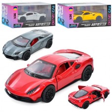 Машина AS-2966 АвтоСвіт, 1:36, металл, инерция, 12см, откріваются двери, резиновые колеса, 2вида по 2 цвета, в коробке, 15,5-7-7см