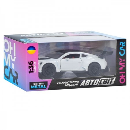 Машина AS-2968 АвтоСвіт, 1:36, металл, инерция, 12см, открываются двери, резиновые колеса, 2вида по 2 цвета, в коробке, 15,5-7-7см