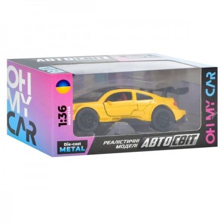 Машина AS-2968 АвтоСвіт, 1:36, металл, инерция, 12см, открываются двери, резиновые колеса, 2вида по 2 цвета, в коробке, 15,5-7-7см