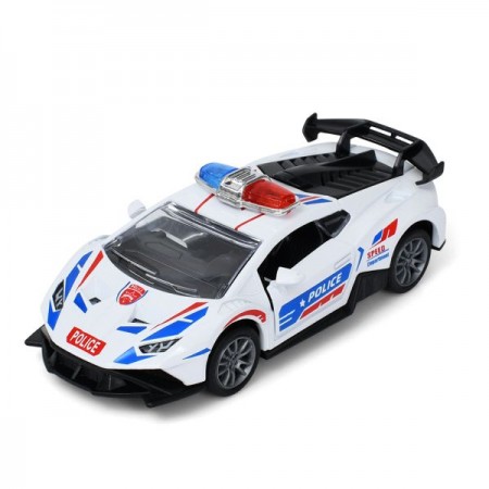 Машина AS-3222 АвтоСвіт, 1:32-36, метал, інерція, 12см, поліція, відчиняються двері, гумові колеса, 2кольори, в коробці, 15,5-7-8см